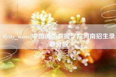 栖霞中国消防救援学院河南招生录取分数
