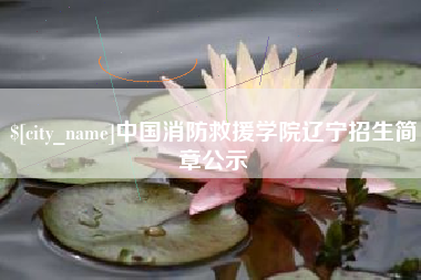 栖霞中国消防救援学院辽宁招生简章公示