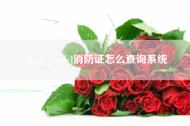 栖霞消防证怎么查询系统
