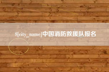 栖霞中国消防救援队报名