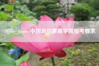 栖霞中国消防救援学院报考要求
