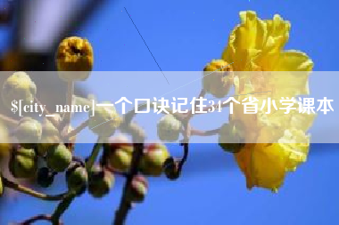 栖霞一个口诀记住34个省小学课本