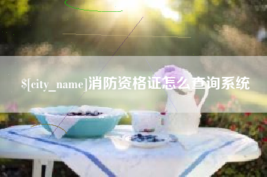 栖霞消防资格证怎么查询系统