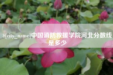 栖霞中国消防救援学院河北分数线是多少