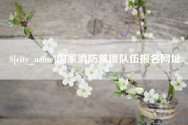 栖霞国家消防救援队伍报名网址