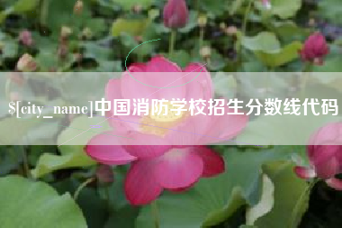 栖霞中国消防学校招生分数线代码
