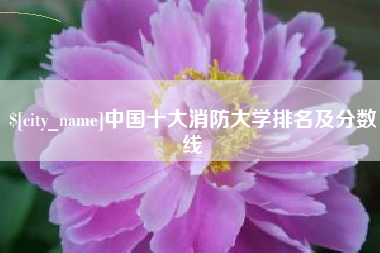 栖霞中国十大消防大学排名及分数线