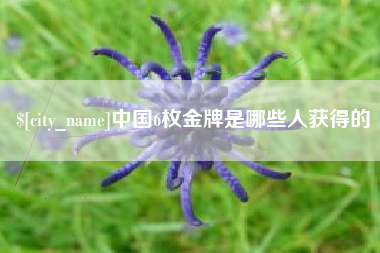 栖霞中国6枚金牌是哪些人获得的