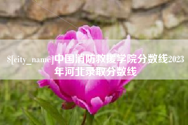 栖霞中国消防救援学院分数线2023年河北录取分数线