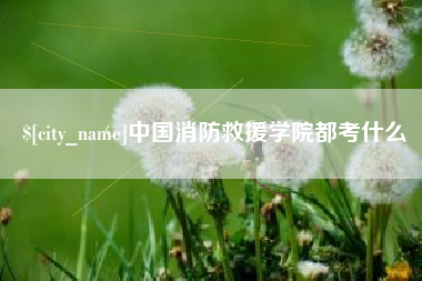 栖霞中国消防救援学院都考什么