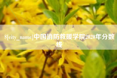 栖霞中国消防救援学院2020年分数线